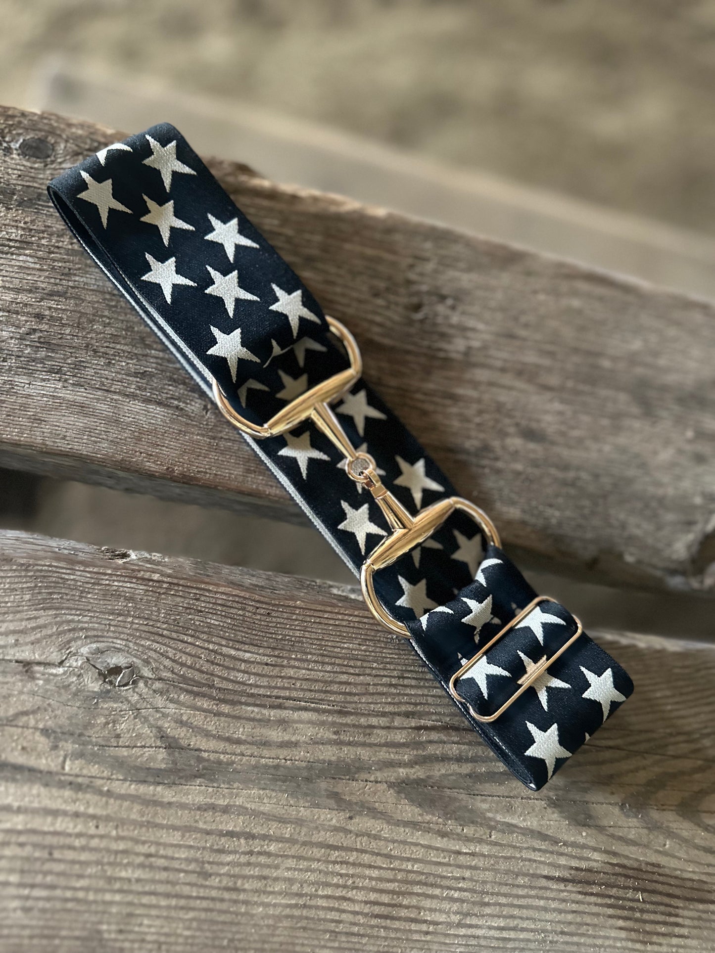 White Stars belt, with rose gold buckle
