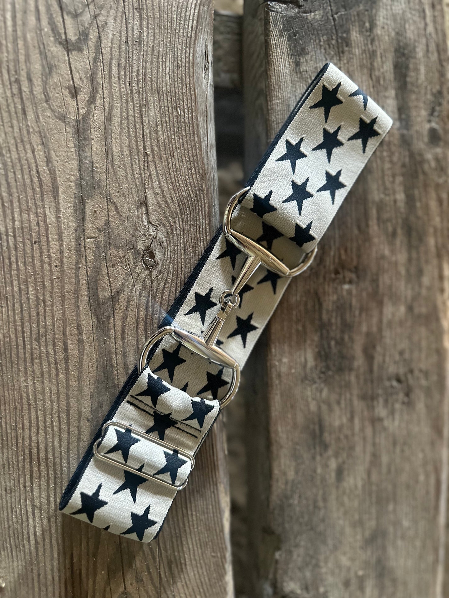 Black Stars belt, white silver buckle