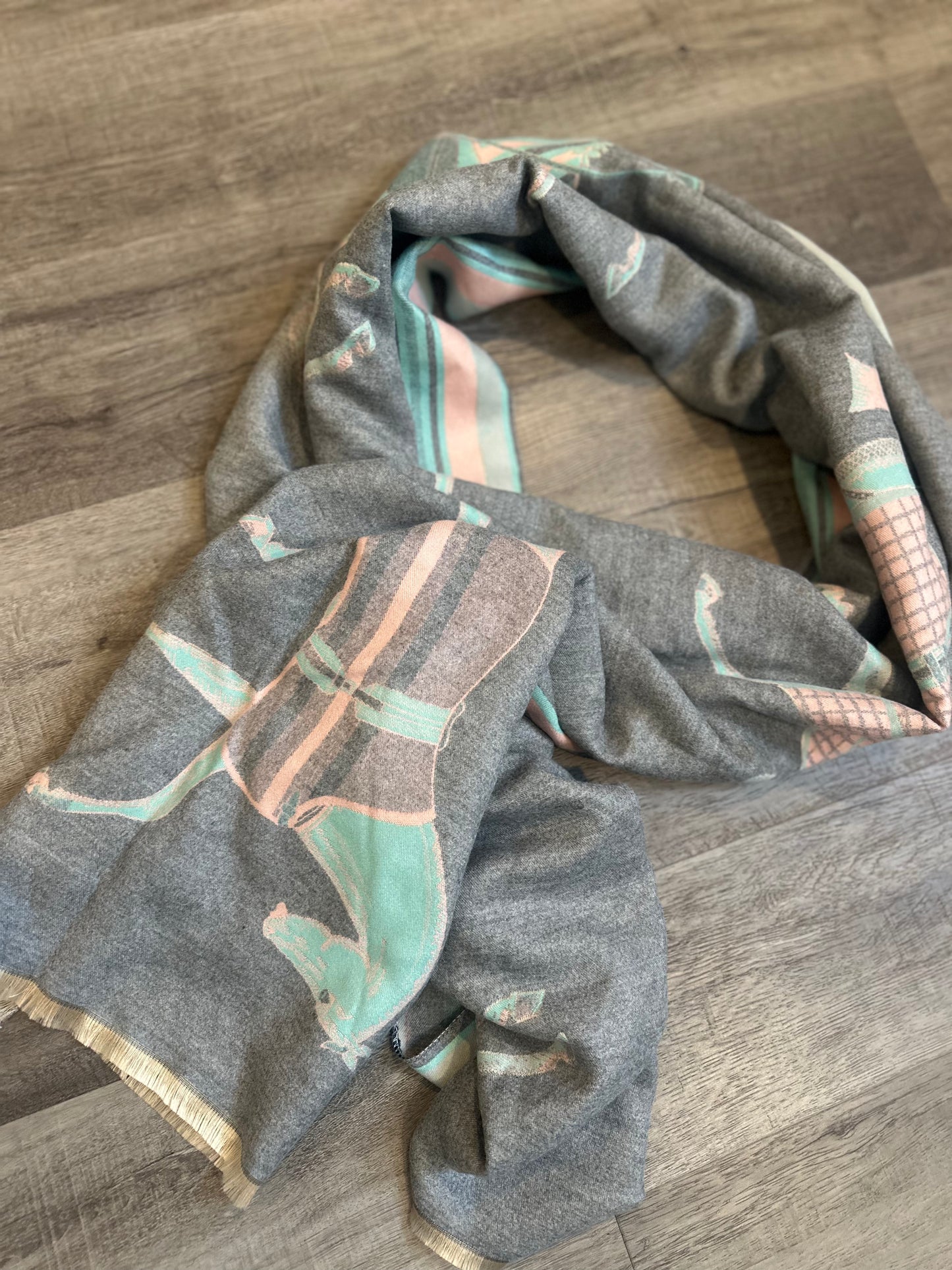 Scarf Gray Pastels