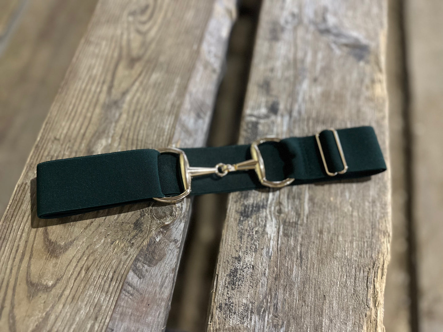 Horse Bit Belt in Hunter Green
