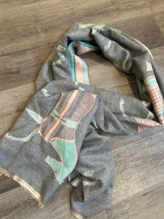 Scarf Gray Pastels